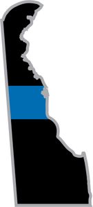 Thin Blue Line Delaware State Decal