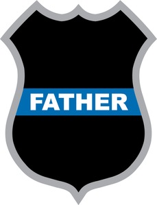 Thin Blue Line Father Police Badge Decal
