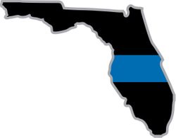 Thin Blue Line Florida State Decal