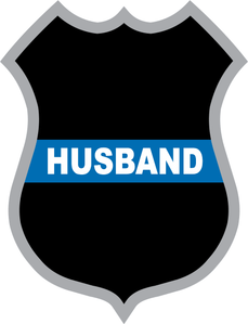 Thin Blue Line Husband Police Badge Decal