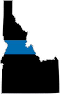 Thin Blue Line Idaho State Decal