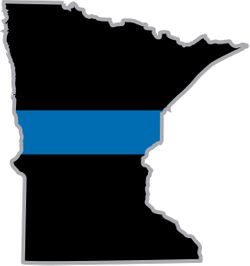 Thin Blue Line Minnesota State Decal