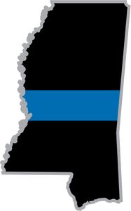Thin Blue Line Mississippi State Decal