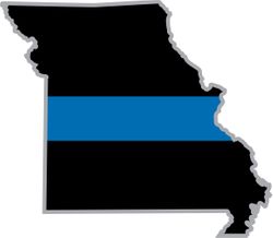 Thin Blue Line Missouri State Decal