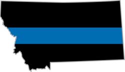 Thin Blue Line Montana State Decal