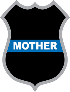 Thin Blue Line Mother Police Badge Decal