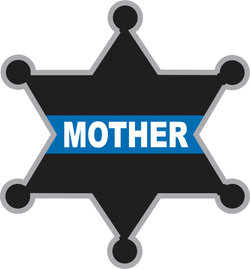 Thin Blue Line Mother Sheriff Badge Decal
