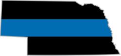 Thin Blue Line Nebraska State Decal