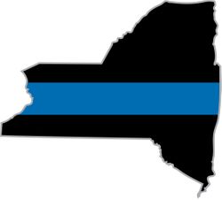 Thin Blue Line New York State Decal