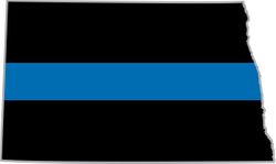 Thin Blue Line North Dakota State Decal