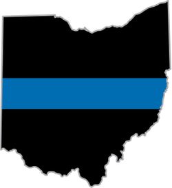 Thin Blue Line Ohio State Decal