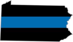 Thin Blue Line Pennsylvania State Decal
