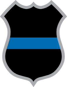 Thin Blue Line Police Badge Decal