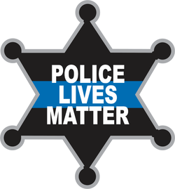 Thin Blue Line Police Lives Matter Sheriff Badge Decal
