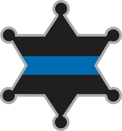 Thin Blue Line Sheriff Badge Decal