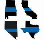 Thin Blue Line State Decals