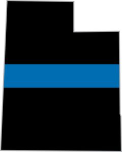 Thin Blue Line Utah State Decal