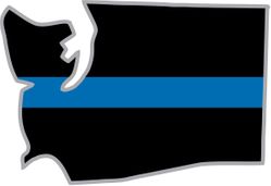 Thin Blue Line Washington State Decal