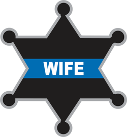 Thin Blue Line Wife Sheriff Badge Decal