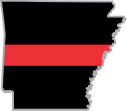 Thin Red Line Arkansas Firefighter Decal
