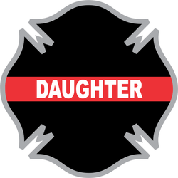 Thin Red Line Daughter Firefighter Cross Decal