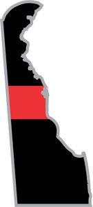 Thin Red Line Delaware Firefighter Decal
