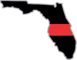 Thin Red Line Florida Firefighter Decal
