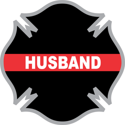 Thin Red Line Husband Firefighter Cross Decal