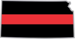 Thin Red Line Kansas Firefighter Decal