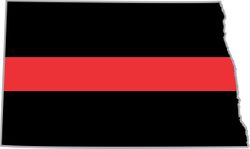 Thin Red Line North Dakota Firefighter Decal