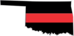 Thin Red Line Oklahoma Firefighter Decal