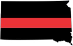 Thin Red Line South Dakota Firefighter Decal