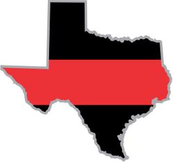 Thin Red Line Texas Firefighter Decal