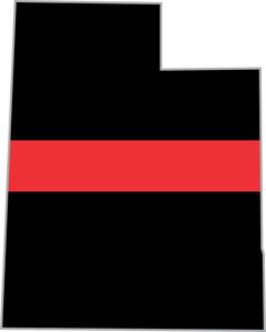 Thin Red Line Utah Firefighter Decal