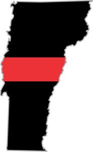 Thin Red Line Vermont Firefighter Decal