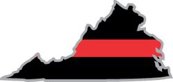 Thin Red Line Virginia Firefighter Decal