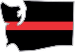 Thin Red Line Washington Firefighter Decal