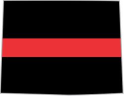Thin Red Line Wyoming Firefighter Decal