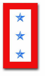 "Three Blue Star Service Flag 2.0" x 3.8" Decal