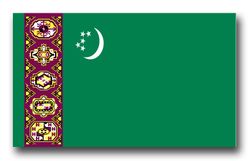 Turkmenistan Flag 11.75" Decal