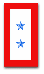 "Two Blue Star" Service Flag 1.5" x 2.8" Decal