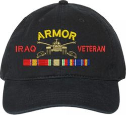 U.S. Army Armor Iraq Veteran Unstructured Dad Cap