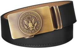 U.S. Army Black Full Grain Leather Slide Belt