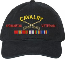 U.S. Army Cavalry Afghanistan Veteran Unstructured Dad Cap