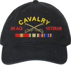 U.S. Army Cavalry Iraq Veteran Unstructured Dad Cap