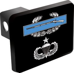 U.S. Army CIB Senior Jump Wings Trailer Hitch Cover