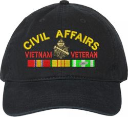 U.S. Army Civil Affairs Vietnam Veteran Unstructured Dad Cap