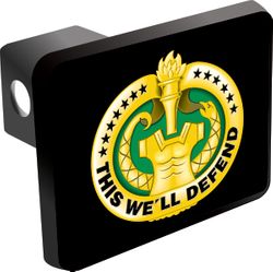 U.S. Army Drill Sergeant Badge Gold Trailer Hitch Cover
