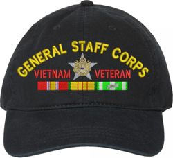 U.S. Army General Staff Corps Vietnam Veteran Unstructured Dad Cap