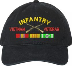 U.S. Army Infantry Vietnam Veteran Unstructured Dad Cap